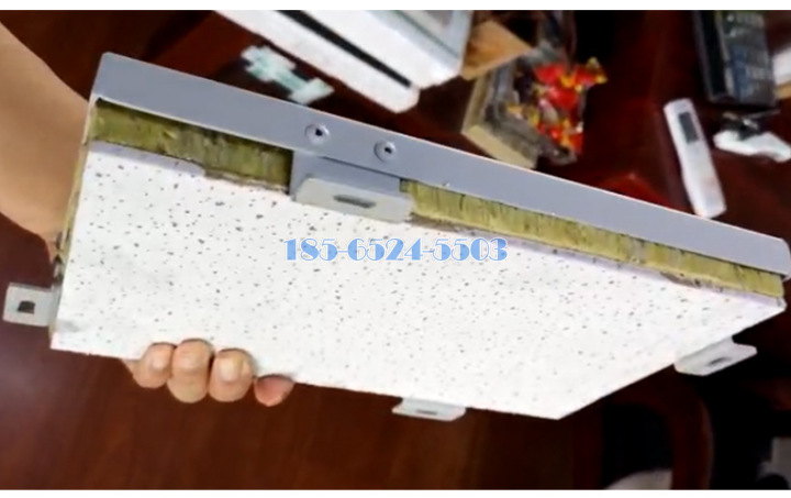 铝合金保温一体板背贴矿棉板细节