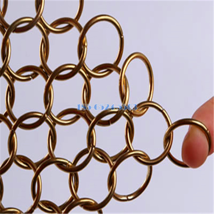黄金色环形金属装饰网