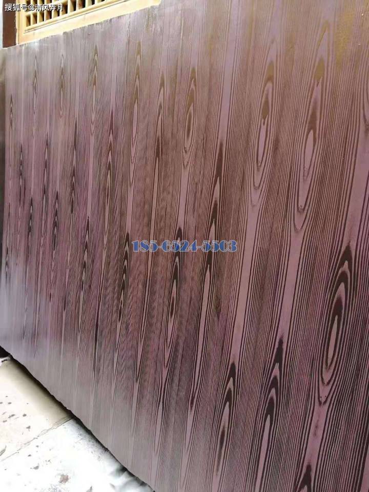 4D腐蚀木纹铝板墙面应用