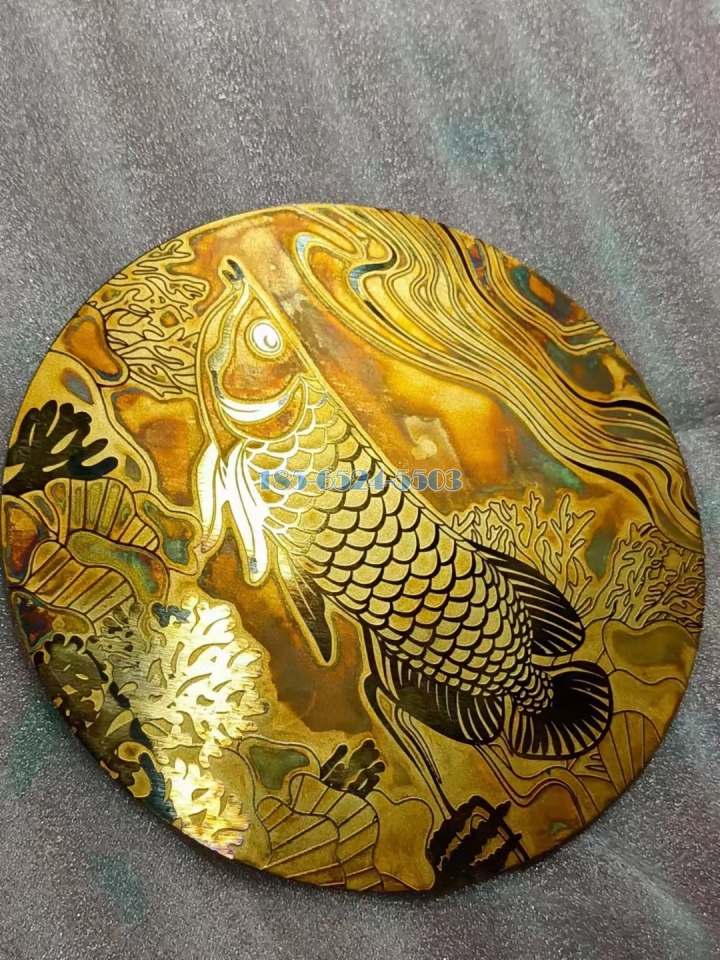 金龙鱼图案腐蚀铝板