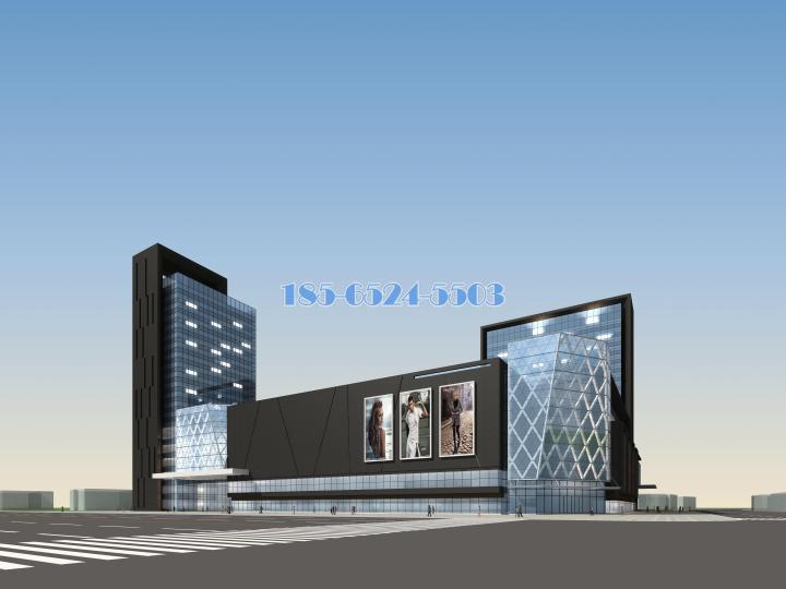 商业大楼整体外墙铝单板和广告橱窗
