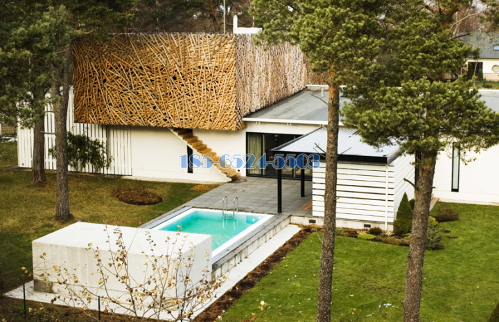 爱沙尼亚住宅鸟巢造型铝材外墙树屋