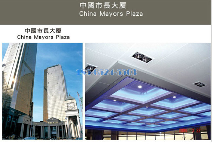 中国市长大厦室内吊顶铝板